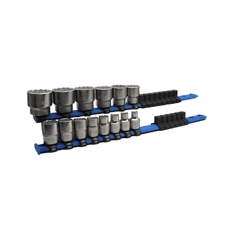 Garant 3/8 inch Drive 12 Point Standard Socket Set, 14 Pieces U63107 12PT